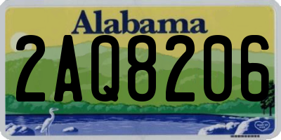 AL license plate 2AQ8206