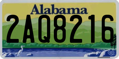 AL license plate 2AQ8216