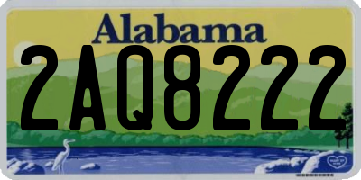 AL license plate 2AQ8222