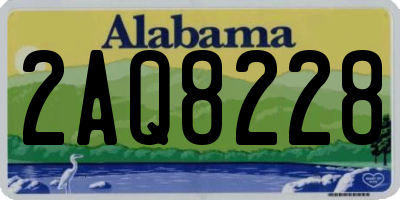 AL license plate 2AQ8228