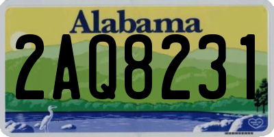 AL license plate 2AQ8231