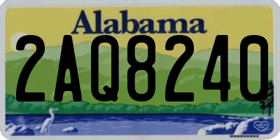 AL license plate 2AQ8240