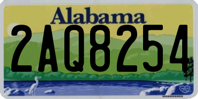 AL license plate 2AQ8254