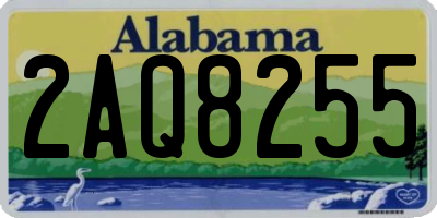 AL license plate 2AQ8255
