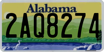 AL license plate 2AQ8274