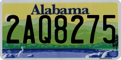 AL license plate 2AQ8275