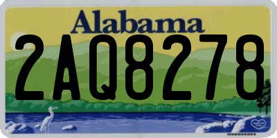 AL license plate 2AQ8278