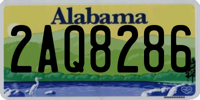 AL license plate 2AQ8286
