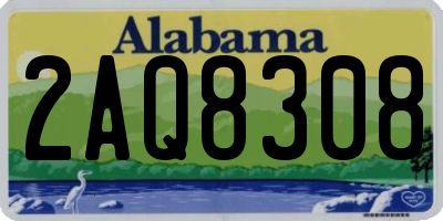 AL license plate 2AQ8308