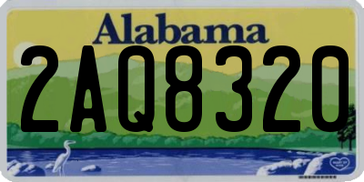 AL license plate 2AQ8320