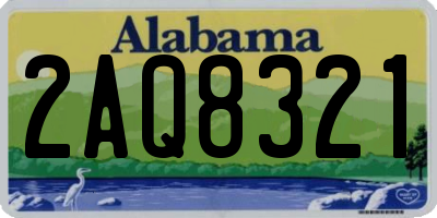 AL license plate 2AQ8321