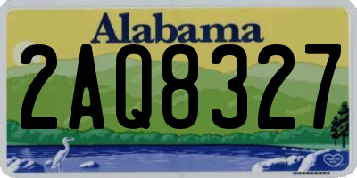 AL license plate 2AQ8327