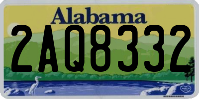 AL license plate 2AQ8332
