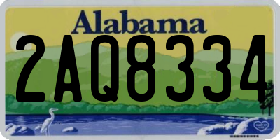 AL license plate 2AQ8334