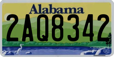 AL license plate 2AQ8342
