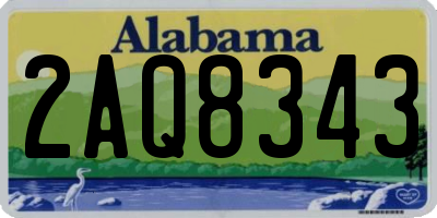 AL license plate 2AQ8343
