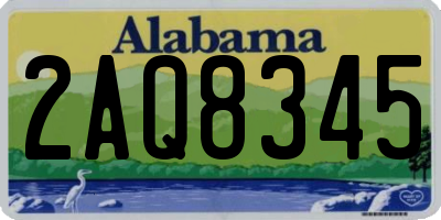 AL license plate 2AQ8345