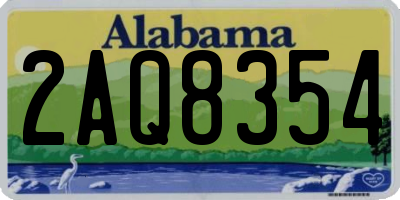 AL license plate 2AQ8354