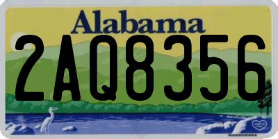 AL license plate 2AQ8356