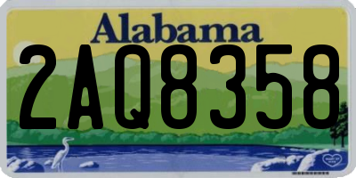 AL license plate 2AQ8358