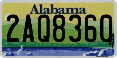 AL license plate 2AQ8360