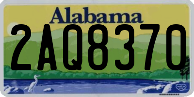 AL license plate 2AQ8370