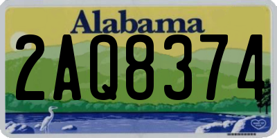 AL license plate 2AQ8374
