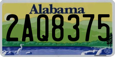 AL license plate 2AQ8375
