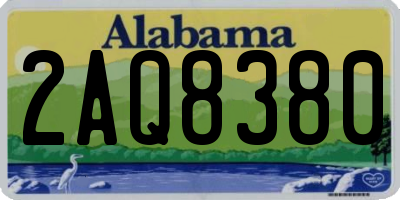 AL license plate 2AQ8380