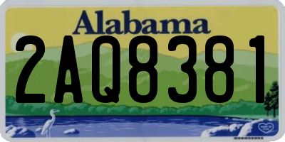 AL license plate 2AQ8381