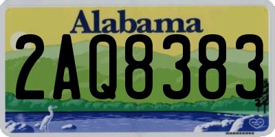 AL license plate 2AQ8383