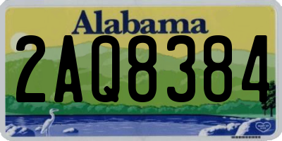 AL license plate 2AQ8384