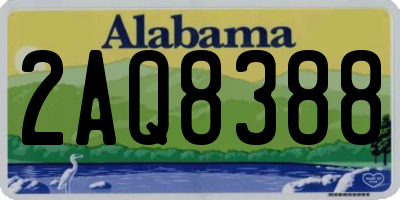 AL license plate 2AQ8388