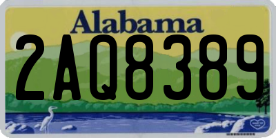 AL license plate 2AQ8389
