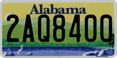 AL license plate 2AQ8400