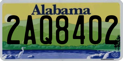 AL license plate 2AQ8402