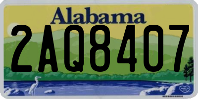 AL license plate 2AQ8407