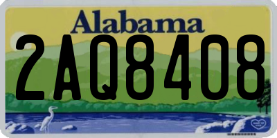AL license plate 2AQ8408
