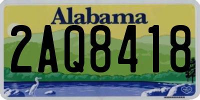 AL license plate 2AQ8418