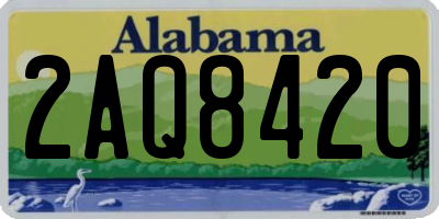 AL license plate 2AQ8420