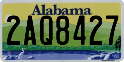 AL license plate 2AQ8427