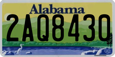 AL license plate 2AQ8430