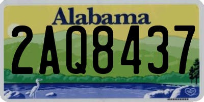AL license plate 2AQ8437