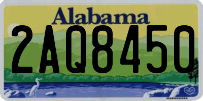 AL license plate 2AQ8450