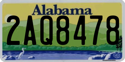 AL license plate 2AQ8478