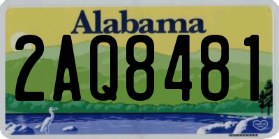 AL license plate 2AQ8481