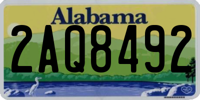 AL license plate 2AQ8492