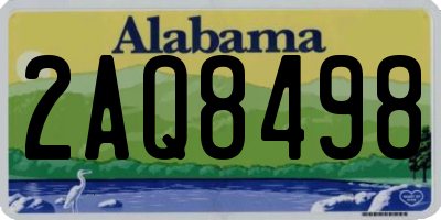 AL license plate 2AQ8498