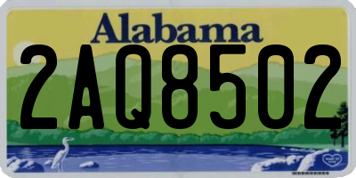 AL license plate 2AQ8502