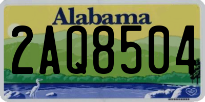 AL license plate 2AQ8504